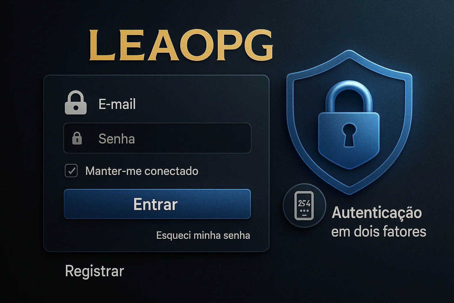 Criar uma nova Conta no plataforma LEAOPG