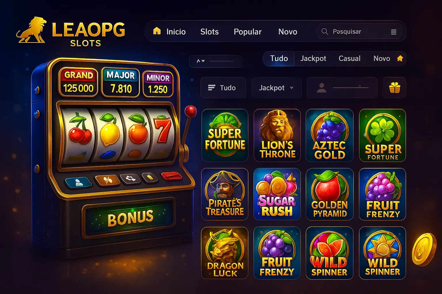Explore o mundo das slot machines no LEAOPG Casino